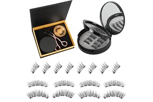 ONEWLY Magnetische Wimpern - 16 Stück Wimpern Magnetisch - Wiederverwendbare Magnetische Wimpern Ohne Eyeliner - Magnetwimpern