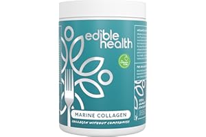 EDIBLE HEALTH High Protein Marine Collagen Powder, Collagen Supplements Regeneration, Quality Collagen Powder Supplement, Collagen Peptides for Diet and Everyday, Carb Free Marine Collagen, 400g Tub,30 Day Supply