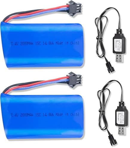 thumbnail image 2 of 7.4v 700mah Li-ion Battery For Skytech Blue Boat H100 H102 H106 RC Ship Syma Q2 Q3 2 of 11