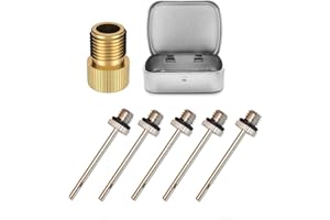 SZSHIMAO Fahrrad Ventiladapter Ventil Adapter SV FahrradVentil Adapter Ball Pumpen Nadeln Set für Kompressor Fahrradpumpe Standpumpe Luftpumpe Ballpumpe
