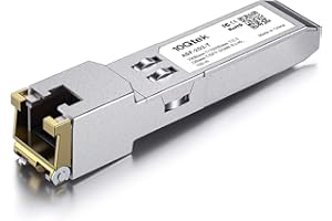 10GTEK 100/1000M/2.5GbE SFP SGMII RJ-45 Auto-Negotiation SFP Transceiver, Compatible with Ubiquiti UniFi, Fortinet, Netgear, TP-Link and Other Open Switches