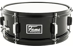 Fame First Step Snare Drum, 13"x5,5", Piano Black, Mischholz Kessel, Aluminium Hardware, Stahl Spannreifen, 6 Spannschrauben, Ideal für Anfänger und Musikschulen"