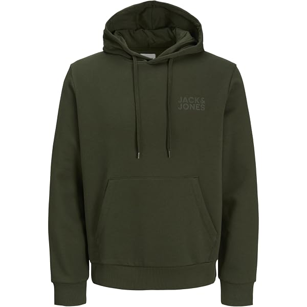 JACK & JONES Jjereid Felpa Con Cappuccio Uomo – Blocco Sudore, Vestibilità Regolare – Composizione 50% Cotone, 50% Poliestere – Colore Noos Pls