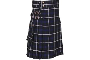 All Kilts Sports Blue Douglas 16oz - Tartan Utility Kilt da uomo a 3 tasche