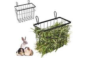 S SANGLE SOPFFY Rabbit hay Feeder Sangle Sopffy 2PCS, Guinea Pig hay Feeder with Metal Frame for Guinea Pig Chinchilla Bunny, hay Feeder Rabbit, Chinchilla cage Accessories