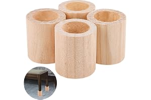 OLYCRAFT 4 st cylinder trä sänghöjare 39 mm ID trä möbler höjare 60 x 70 mm