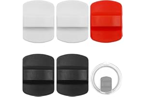 AYWFEY Magnetischer Schieber-Ersatz, kein Verschütten, magnetische Schieber für Becher, magnetische Deckel, kompatibel mit Yeti 284 ml, 397 ml, 453 ml, 567 ml, 740 ml, 850 ml, Weiß + Schwarz + Rot, 5
