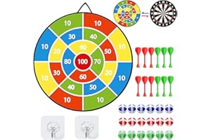 ANKS 29 Inches Dart Board for Kids，Kids Large Dart Board with Sticky Balls and Darts，Indoor/Outdoor Sport Party Fun Games Toys Birthday Gifts for 3 4 5 6 7 8 9 10 11 12+Year Old Boys Girl