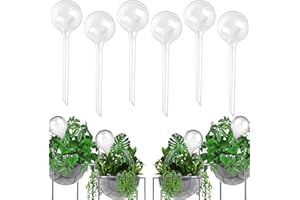 SEVENMYE 6 Pack Plant Watering Bulbs 5cm Plastic Watering Globes Self-Watering Globes Garden Automatic Waterer Flower Water Drip Irrigationdevice Self Watering System for Indoor Outdoor Plants