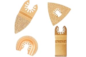 Bamyli 4 sztuki brzeszczotów do piły wielofunkcyjnej, oscylujące brzeszczoty do piły z twardego metalu, akcesoria wielofunkcyjne kamień, akcesoria do precyzyjnego multimastera