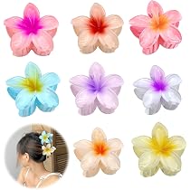 6 Stück Blumen-Haarklammern Set – Bunte, Rutschfeste Acryl-Haarklammern Für Jeden Anlass