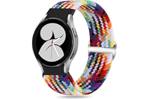Enkic Geflochtenes Armband Kompatibel mit Samsung Galaxy Watch 6/5/4 40mm 44mm/Galaxy Watch 5 Pro 45mm/Watch 6 Classic/Watch 4 Classic, Elastisch Uhrenarmband Sport Loop Ersatzarmband für Herren Damen