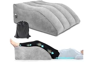 PROSIXTOY Poduszka do podnoszenia nóg Poduszka podróżna Poduszka podróżna Poduszka pod kark Poduszka lędźwiowa Poduszka do czytania Poduszka na łóżko Poduszka na szyję Poduszka do nadmuchiwania (szara)