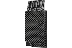 VULKIT Portfel na karty kredytowe Blokowanie RFID Slim Aluminium Metal Bank Card Holder Case z kieszenią na pieniądze biznesowe na karty kredytowe Banknoty i monety (Czarny krzyż)