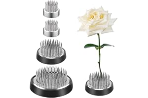 Fzyisw 4 piezas de rana de flores de acero inoxidable, soporte redondo para arreglos florales Kenzan, flores, rana, Ikebana Kenzan para jardín, hotel, decoración, arte, hogar, vida