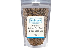 Organic Golden Flax Seed & Chia Seed Mix 1kg | Certified Organic by Fenbrook Organic