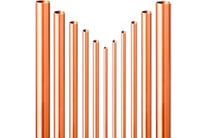 Kupferrohr Aussendurchmesser 22 mm Stangen Länge 50 cm 500 mm lang im Stück Wandstärke 1 mm gerades CU Rohr Leitung Hydraulik Gas Wasser Kälte Röhre Trinkwasser DVGW Qualität