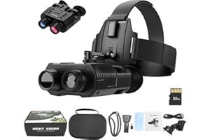 JOYYKO Full-Color Night Vision Binoculars, 1312FT Night Vision Goggles Military Tactical with 4K Infrared View, 8x Digital Zoom, Waterproof Night Vision Binoculars for Spotting & Hunting