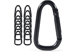 LIFEANT 12 Piezas Mini Mosquetones, mosquetón de Aluminio en Forma de D, Llavero, Mosquetón Pequeños Compacta Ligera, para Pesca, Camping, Senderismo o Viajes