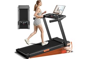 CURSOR FITNESS CURSOR 15% Cinta de Correr Plegable con Inclinación 12KM/H, Cinta de Andar Plegable 3.0HP, Caminadora Electrica para Casa con LED Táctil, Sistema Amortiguador, Entrenamiento en Silencio, Soporte 136KG