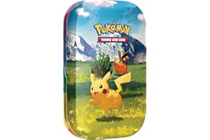 Pokémon: Minilata Megaevolución-Héroes Ascendentes: Pikachu y Tepig (1 Pegatina, 1 Tarjeta Pokémon ilustrada y 2 Sobres de Mejora)