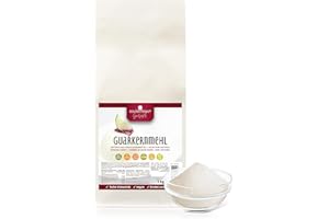 ‎GOLDEN PEANUT GOLDEN PEANUT Gourmet Guarkernmehl 3500 cps Viskosität 1 kg, zum Andicken von Speisen und Gebäck, vegan und glutenfrei