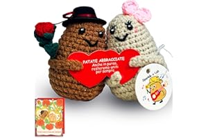 Sparkle x Lab Patate Abbracciate Innamorate, Positive Potato Patata Italiano Positiva, Regalo Originale e Divertente, Regalo San Valentino per Lui Lei, Regali di Coppia Regalo Anniversario
