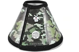 Mogokoyo Collari Protettivi e Coni Collare Protettivo Forma Cono per Cane Gatto con Motivo Mimetico(Collo: 18-20cm;profondità: 11cm)