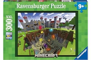 Ravensburger Kinderpuzzle 13334 - Minecraft Cutaway - 300 Teile XXL Minecraft Puzzle für Kinder ab 9 Jahren
