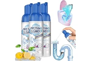 ASHOPFUN Foam Drain Cleaner,Get out Foaming Drain Cleaner,Herios Drain Foam Cleaner,Powerful Sink and Drain Cleaner Foam,Liquid Hair Drain Clog Remover,Foaming Drain Cleaner for Kitchen Drain, Sinks (3 Pcs)