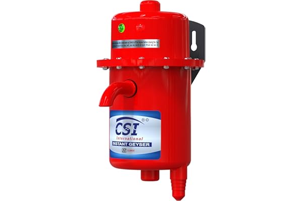 CSI INTERNATIONAL Instant Water Geyser, 1 L Portable Water Heater, Made Of First Class Abs Plastic 3Kw, Auto Cut Off Feature (Red)