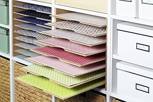 Inwona Kallax Expedit Regal Einsatz Ablage Papierfach Postfach Papier Fach Fachteiler für 9 Einzelfächer 33,5 x 33,5 x 38 cm Holz Natur MDF