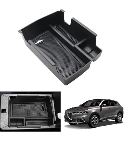 Set De 4 Tapis Caoutchouc Sur Mesure Pour Alfa Romeo Junior MHEV 2024- - Design Pneu, Bords Relevés 13mm | Protection Totale