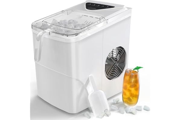 Mini machine à glaçons portable, 15 kg/24 h, compacte, plan de travail, machine à glace rapide de 6 minutes, auto-nettoyante pour la maison