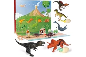 D-FantiX Dinosaur Advent Calendar 2024 for Kids, 24 Days Countdown to Christmas Advent Calendars Dino Toy Xmas Gift for Boys Girls 3 4 5 6 Years Old