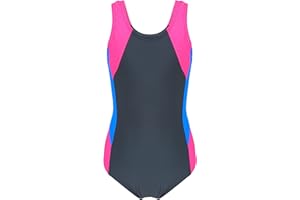 Aquarti Costume Piscina Bambina – Costume Intero Bambina con Racerback, Resistente al Cloro