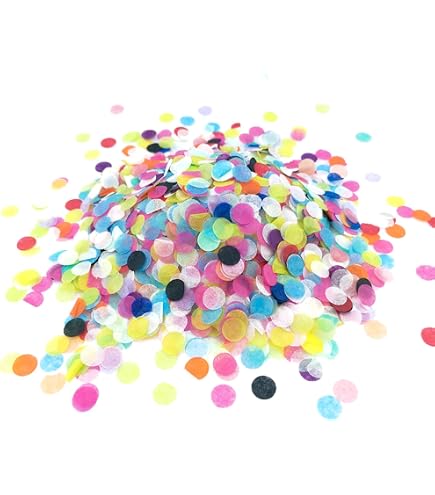 Confettis Papier Multicolores 5000 Pièces - 1 Cm Or, Violet, Rose, Blanc - Décoration Fête Mariage Anniversaire