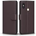 Pikkme Mi Redmi Note 5 Pro Flip Case Leather Finish | Inside TPU with Card Pockets | Wallet Stand and Shock Proof | Magnetic Closing | Complete Protection Flip Cover for Mi Redmi Note 5 Pro (Coffee)