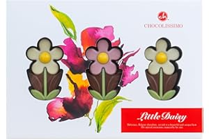 ‎CHOCOLISSIMO CHOCOLISSIMO - Blumen Geschenk - Gänseblümchen aus Schokolade Vollmilch - Geschenk Frauen, Mädchen, Mama, Freundin, Kollegin, Gärtner, Frau - Geschenkidee Ostern, Valentinstag, Renteneintritt