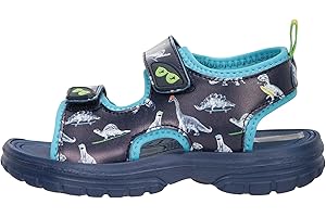 Mountain Warehouse Sand Kids Sandals - Neoprene Lined Kids Beach Shoes, Durable Sandal Shoes, Hook & Loop, Removable Heel Strap Summer Footwear - For Beach Walking