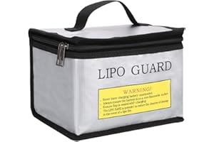 RUIZHI Bolsa Resistente al Fuego a Prueba de Explosiones Lipo Safe Bag Lipo Battery Safe Bag Espacio Grande para Almacenamiento y Carga de la Batería Lipo (215x145x165 mm)