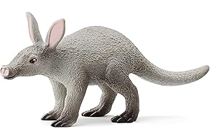 SCHLEICH 14863 Aardvark Wild Life Toy Figurine for children aged 3-8 Years, Grey