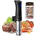 3Clock Sous Vide Machine, WiFi APP Included, 1100W Sous Vide Cooker with Accurate Temperature & Timer, Ultra Quiet Stainless Precision Immersion Circulator Device, Kitchen Gadgets with Recipes