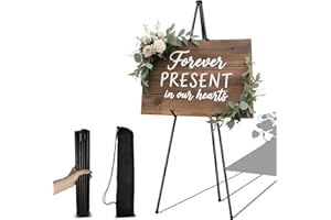 Aurinovellia Cavalletto Pittura, Cavalletto Pittore per Esposizione, Treppiede Pieghevole Portatile 160 cm, per Display D'arte, Matrimoni, Poster, Interni, Esterni (Nero)