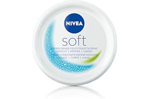 ‎NIVEA NIVEA Soft Erfrischende Feuchtigkeitscreme, leichte Creme mit Vitamin E und 100% natürlichem Jojoba-Öl, schnell einziehende Hautcreme für intensive Feuchtigkeit (50 ml)