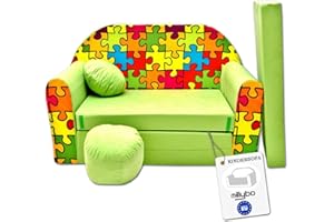 ‎MILLYBO millybo Children's Sofa with Sleep Function Foldable 3-in-1 Children's Sofa Play Sofa with Bed Function Girls Boys Bean Bag Mini Sofa Bed Children's Room Sleeping Chair (Z34)