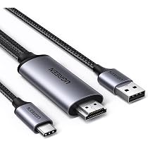 Cavo HDMI A DisplayPort UGREEN 2m Bidirezionale 4K 60Hz Con HDR E Ricarica USB-A