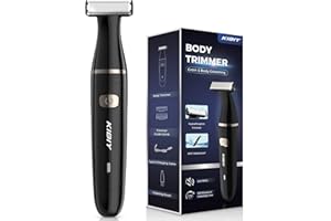 Rasoio elettrico corpo uomo, Kibiy Rasoio elettrico per viso, corpo, zona intima, IPX7, impermeabile, per il corpo bagnato/asciutto, ricaricabile tipo-C