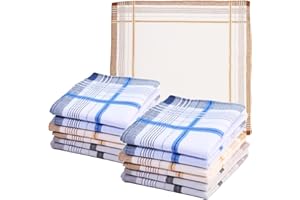 JukLoos Herren Taschentücher 100% Baumwolle Stofftaschentücher 12 Stück