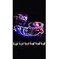 Sweet seven LED Luminous Glasses, Unique 7-Color Cyberpunk LED Visor Glasses, Futuristic Electronic Observation Glasses, Perfect For Cosplay and Festivals, Party Disco DJ, Concert Live, Fancy Dress